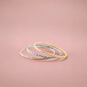 Trio of Braided Rope Stacking Rings