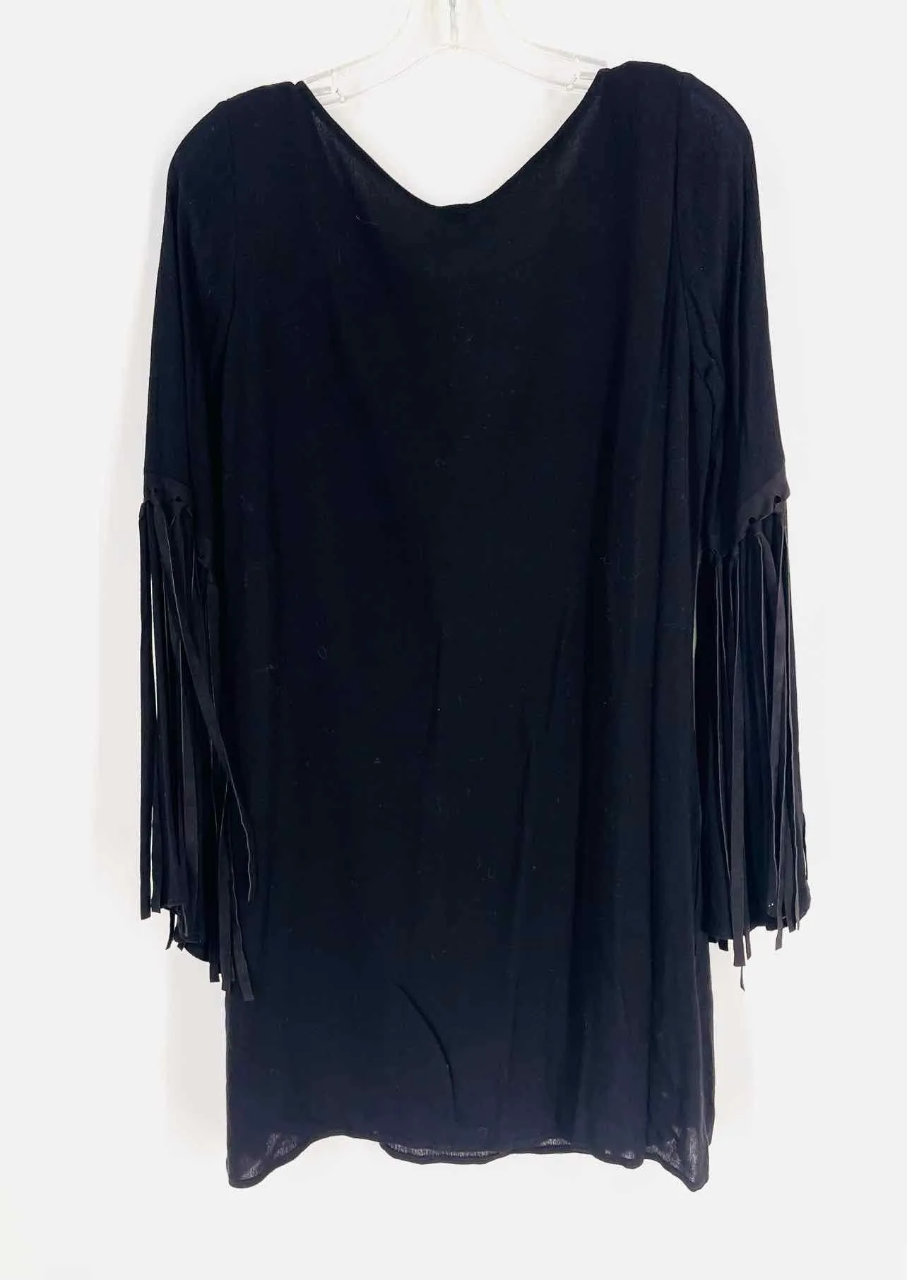 Uncle Frank Size S Black Fringe Bell Sleeves Dresses Dress