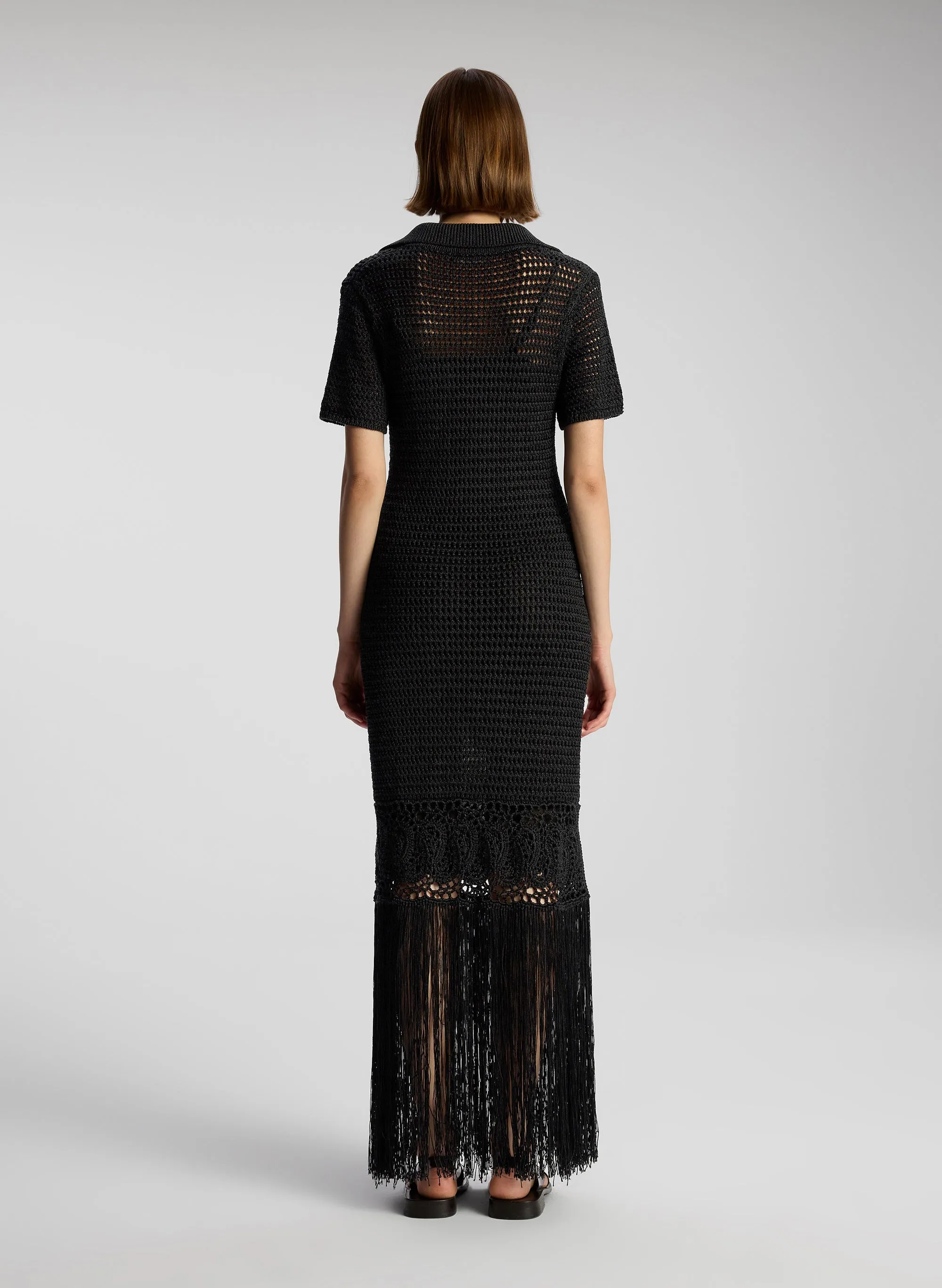 Valerie Crochet Fringe Maxi Dress