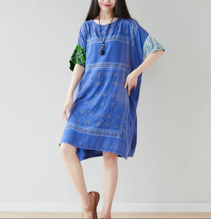 Women Dresses Long Sleeve Casual Summer Cotton Linen Women Dresses CNHK07263